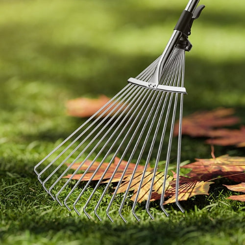FlexiRake™ – Râteau Compact à Long Manche